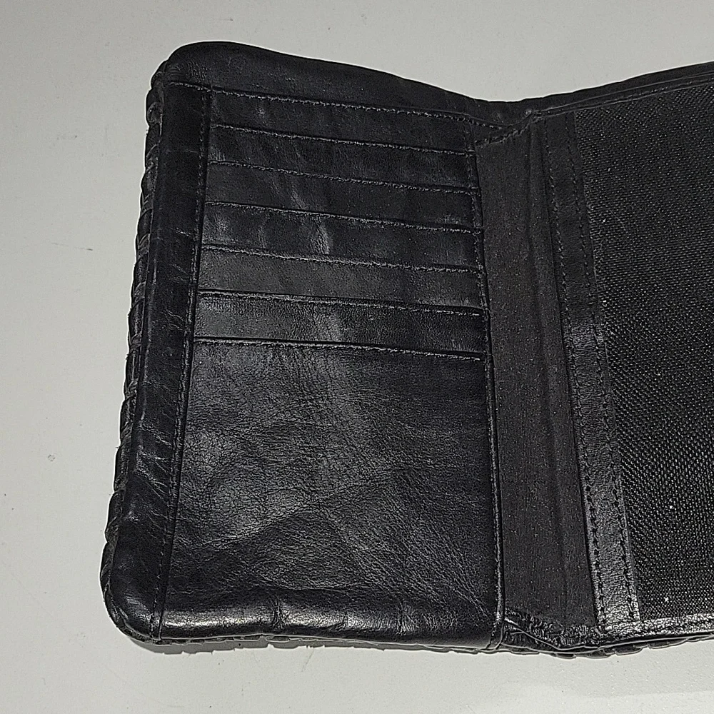 Vilenca Holland for Anthropologie Black Woven Wallet
